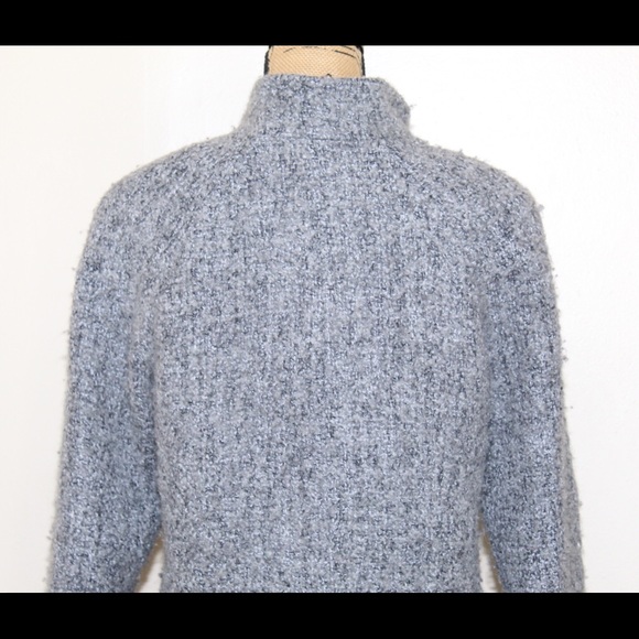 DKNY Charcoal Gray Wool Blend Boucle Double Breasted Peacoat Women’s 6 - Picture 6 of 12